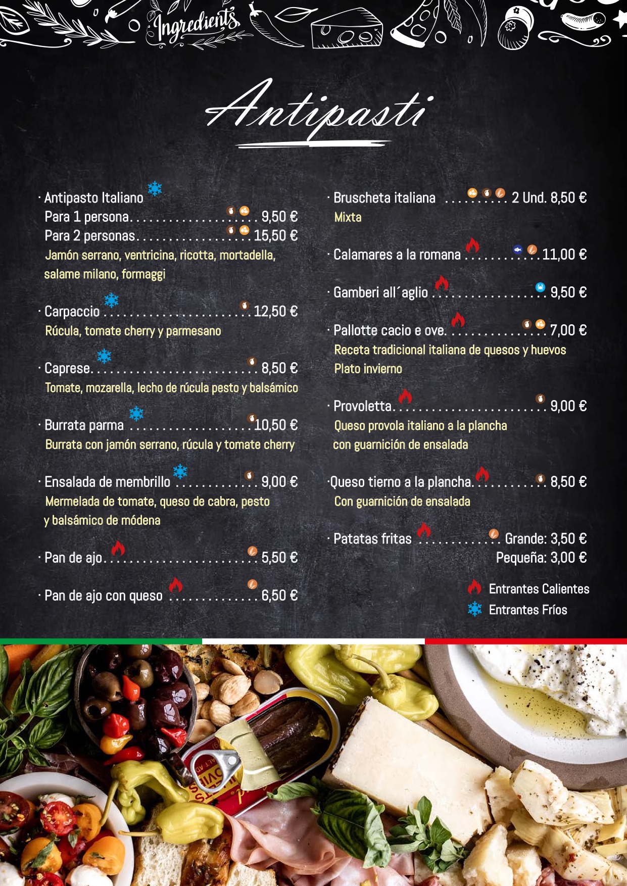 Carta La Famiglia español página 2 entrantes