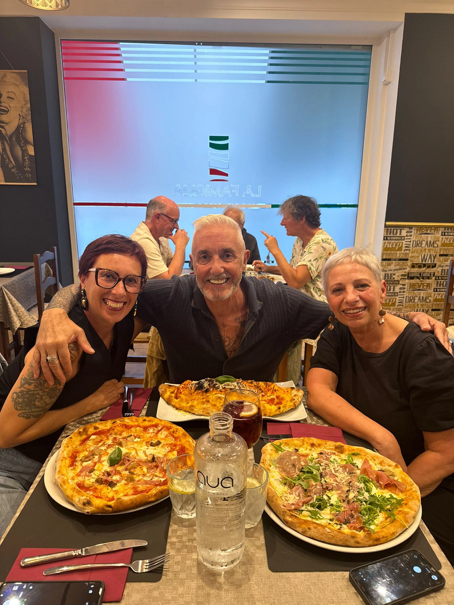 Cena con clientes en La Famiglia