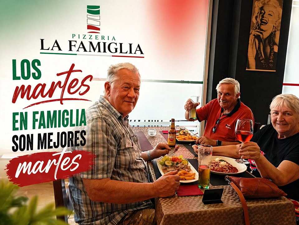 Restaurante La Famiglia Catral interior y platos