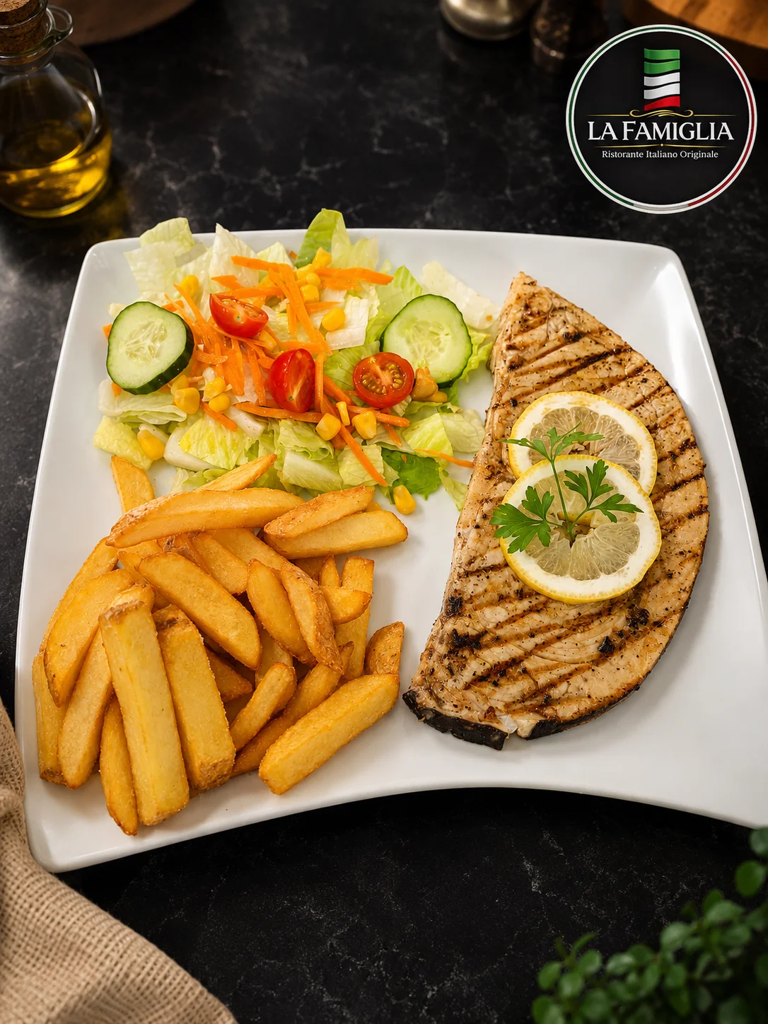 Plato de pescado de La Famiglia Catral 1